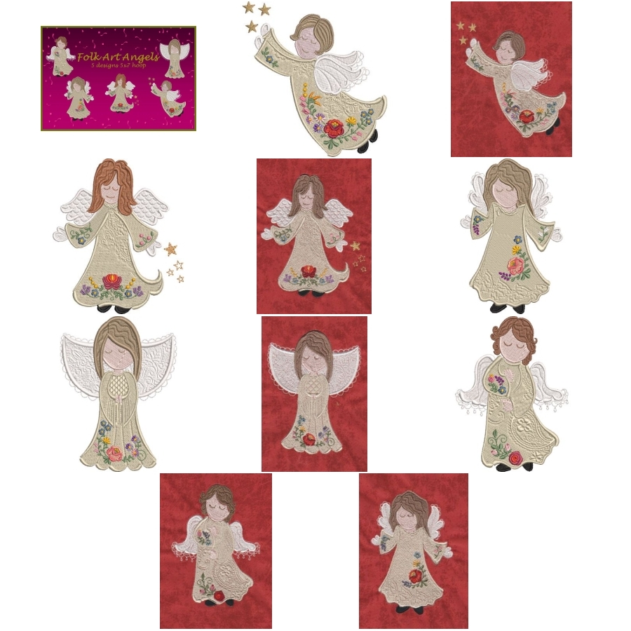 FOLK ART ANGELS 5X7 
