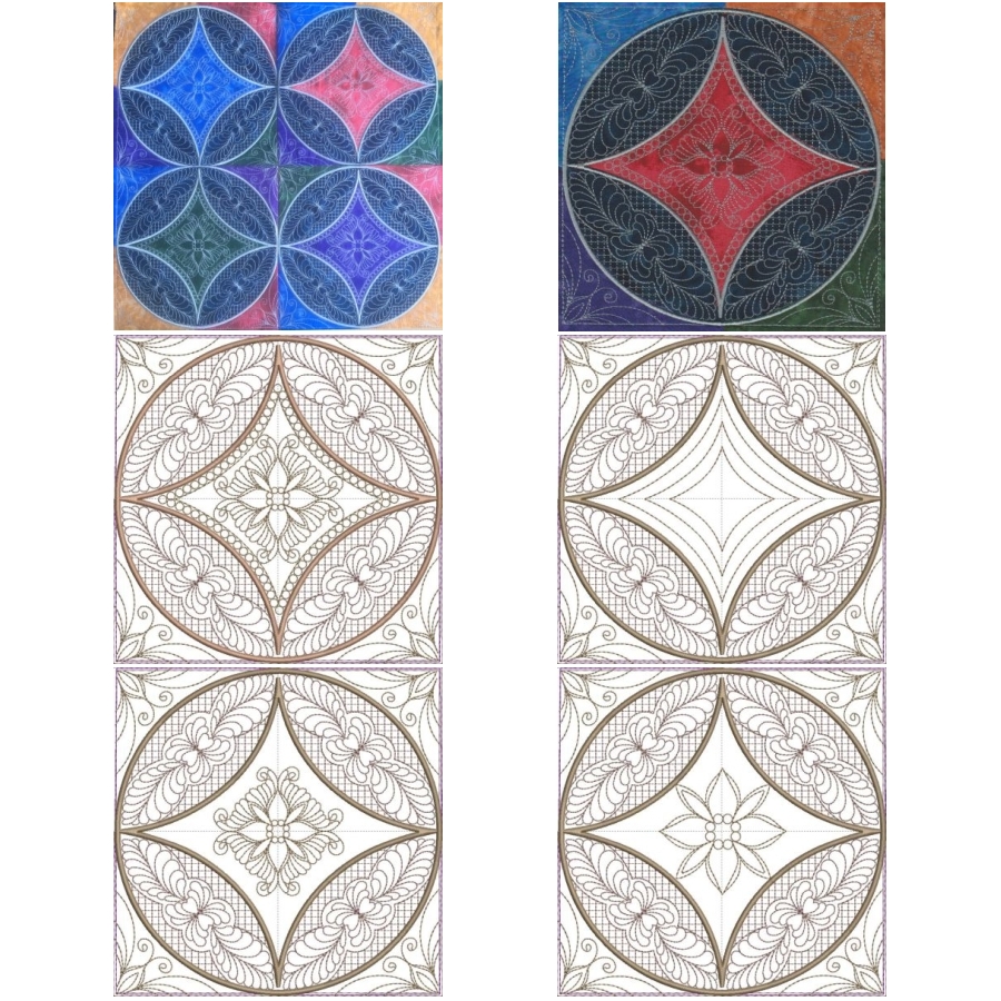 Cathedral Window Quilt Blocks
