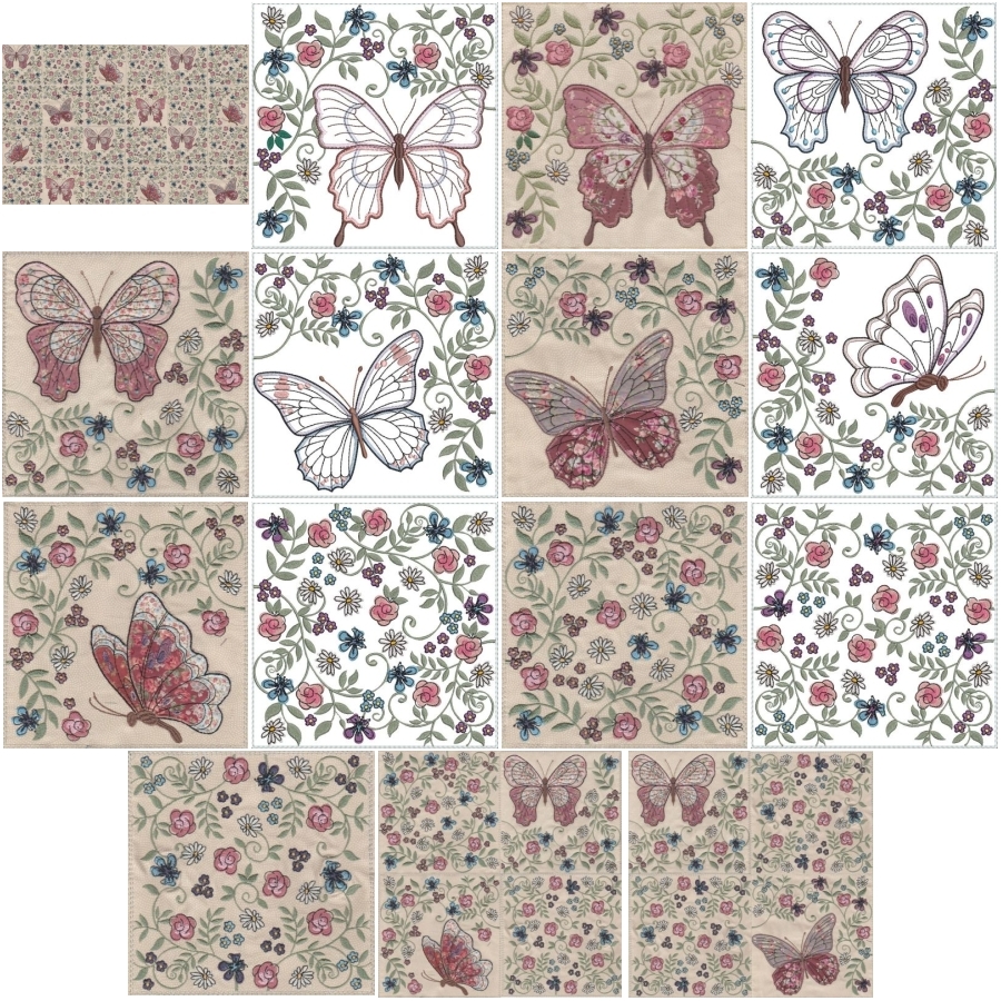 Applique Butterfly Quilt Blocks