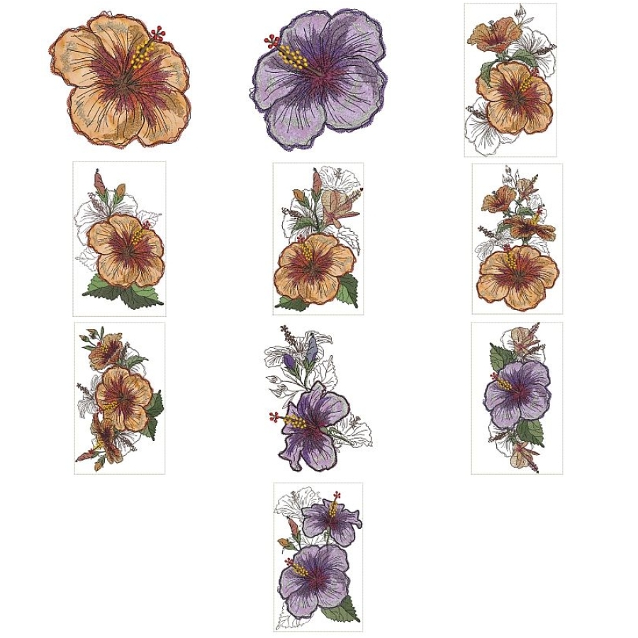 Hibiscus Collage Combinations 