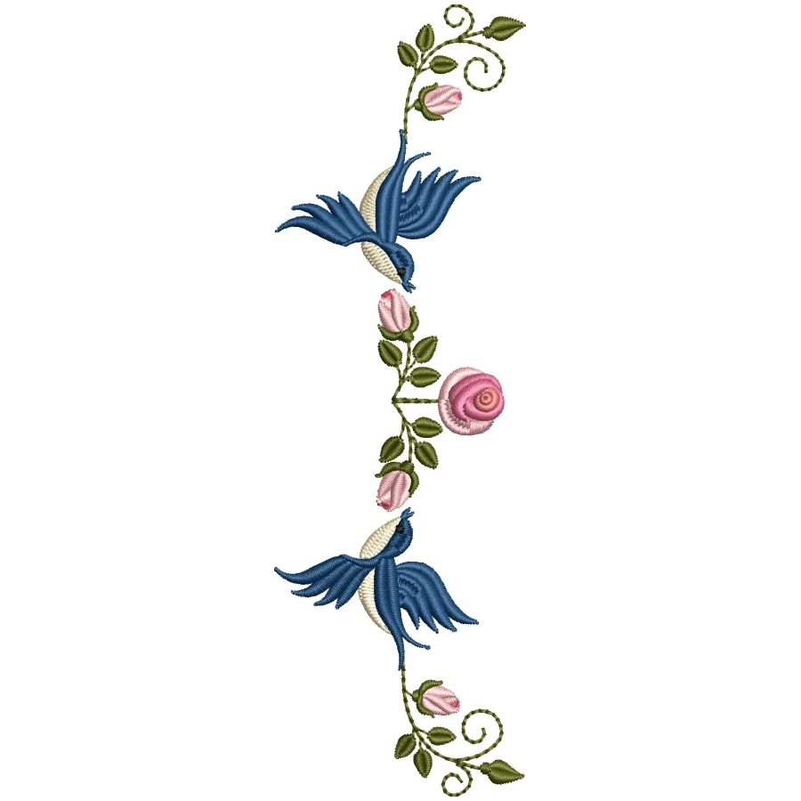Bluebirds and Roses Elements