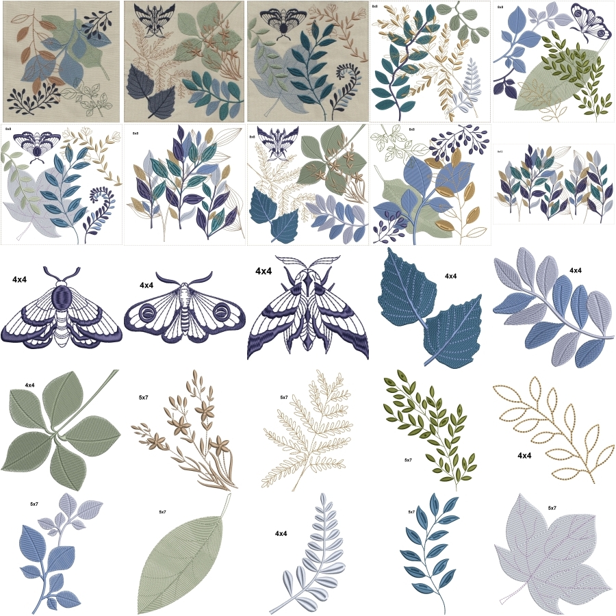 COOL BLUE LEAVES