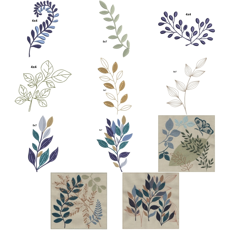 COOL BLUE LEAVES