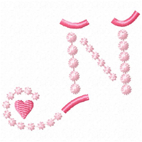 Small Candlewick and Heart Font -16