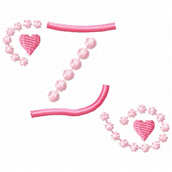 Small Candlewick and Heart Font -26
