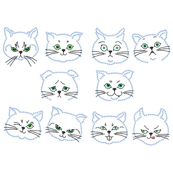 Cute Cat Faces Set 01-3