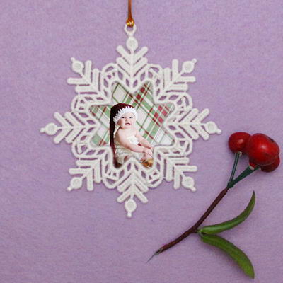 FSL Snowflake Photo Ornaments 2 -3