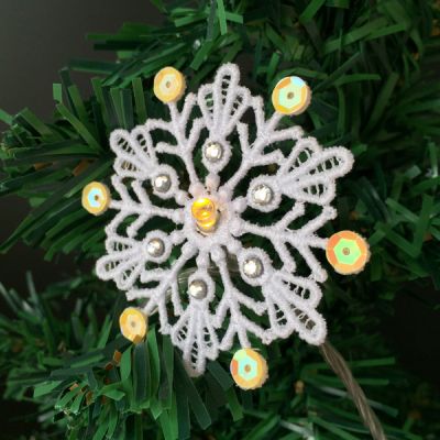 FSL Crystal Sequin Snowflake Lights -5