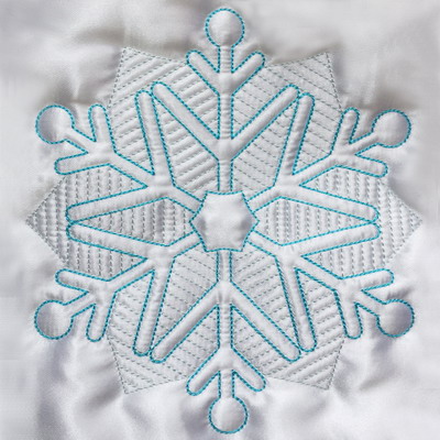 Trapunto Snowflakes -15