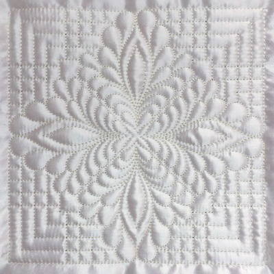 Trapunto Feather Quilt 2 -15