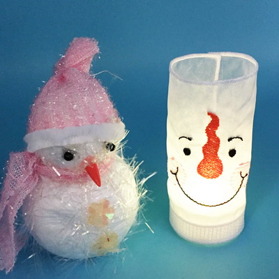 Organza Snowman Tea Light Wraps -3
