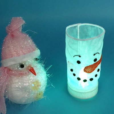 Organza Snowman Tea Light Wraps -5