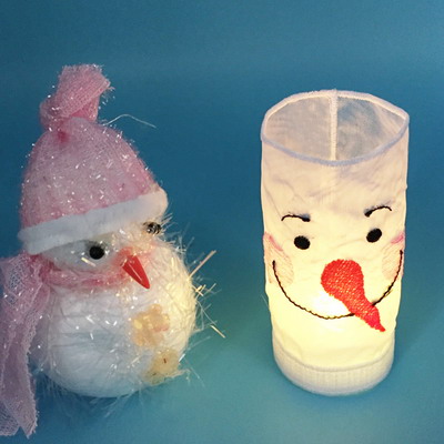 Organza Snowman Tea Light Wraps -6