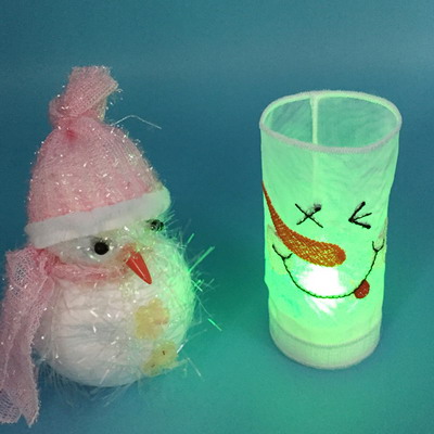 Organza Snowman Tea Light Wraps -7