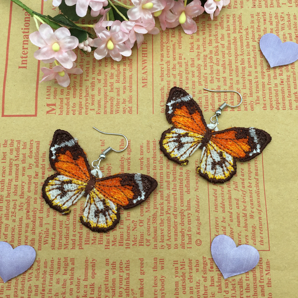 Fsl butterfly earrings  oregonpatchworks Fsl butterfly earrings  oregonpatchworks