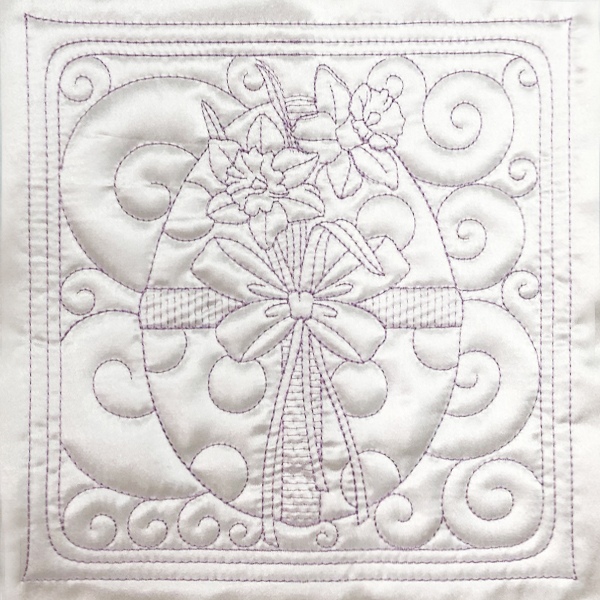 Trapunto Easter Quilt -3