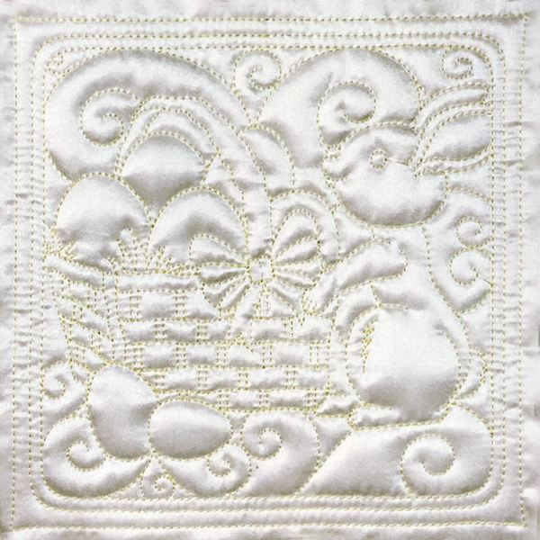 Trapunto Easter Quilt -4