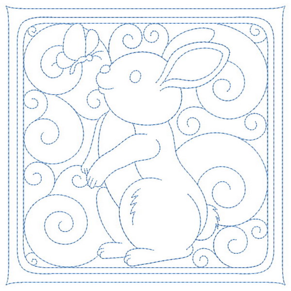Trapunto Easter Quilt -6