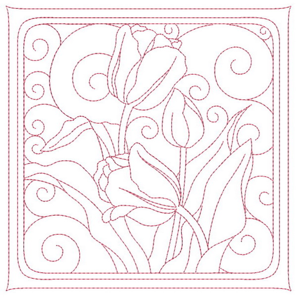 Trapunto Easter Quilt -14
