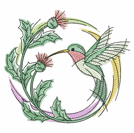 Watercolor Hummingbird Wreath-3