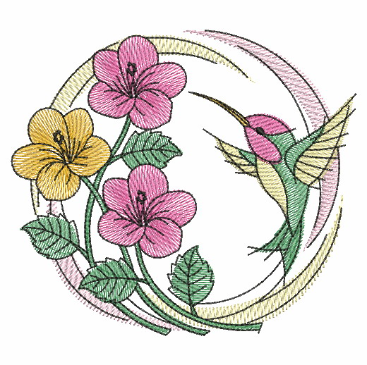 Watercolor Hummingbird Wreath-4