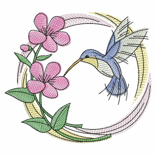 Watercolor Hummingbird Wreath-7