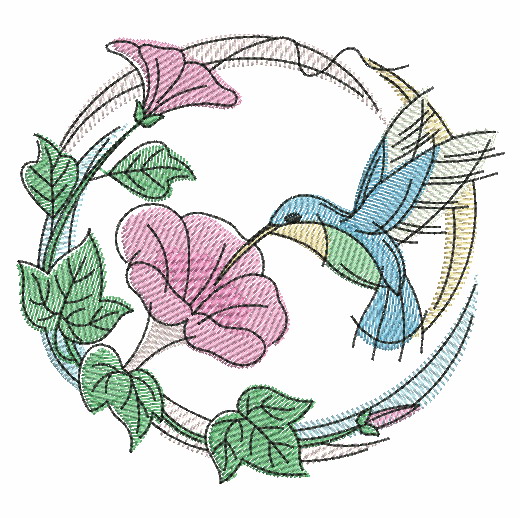 Watercolor Hummingbird Wreath-10