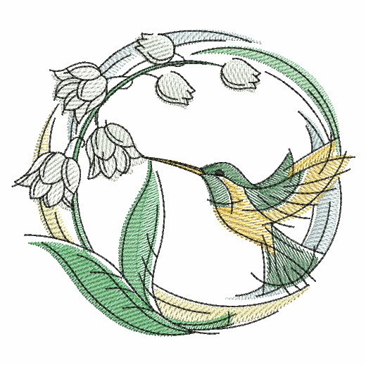 Watercolor Hummingbird Wreath-12