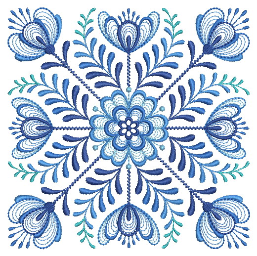 Delft Blue Quilt Block-3