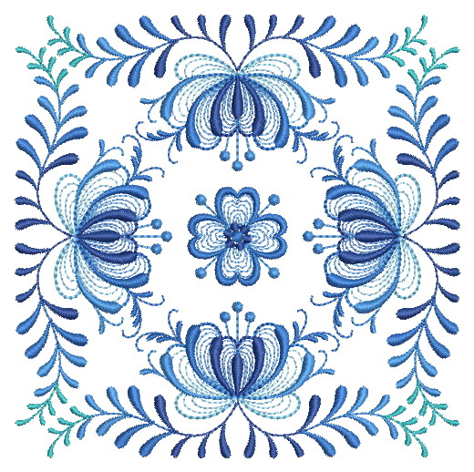 Delft Blue Quilt Block-4