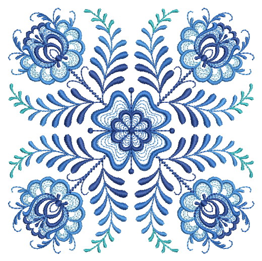 Delft Blue Quilt Block-5