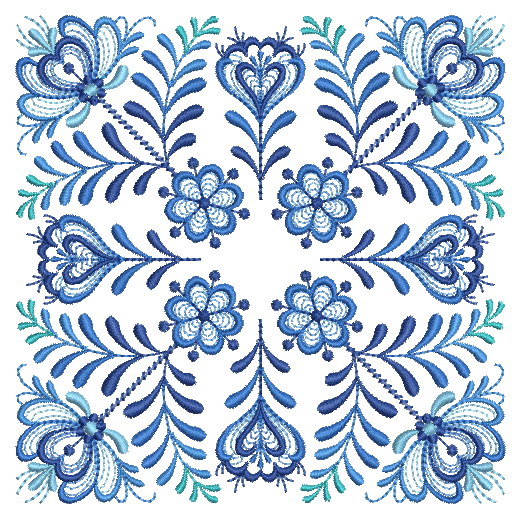 Delft Blue Quilt Block-6