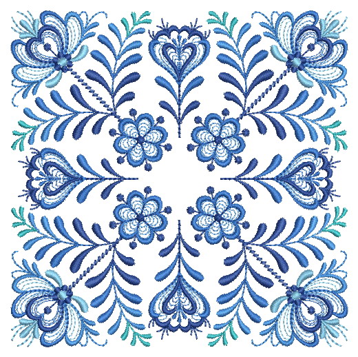 Delft Blue Quilt Block-6