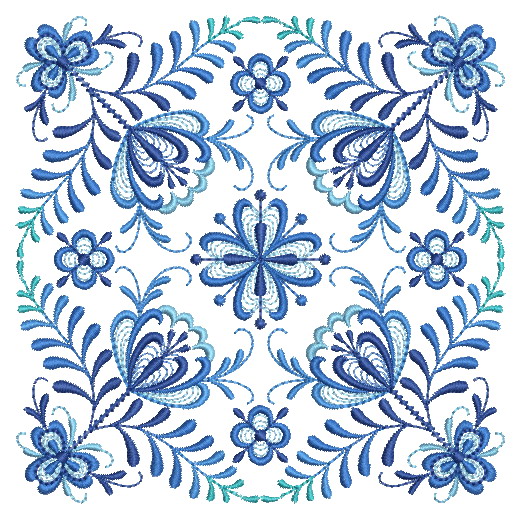 Delft Blue Quilt Block-7