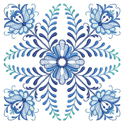 Delft Blue Quilt Block-8