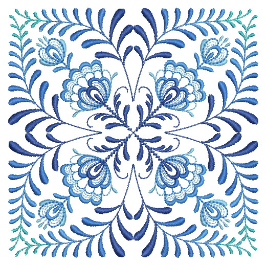 Delft Blue Quilt Block-9