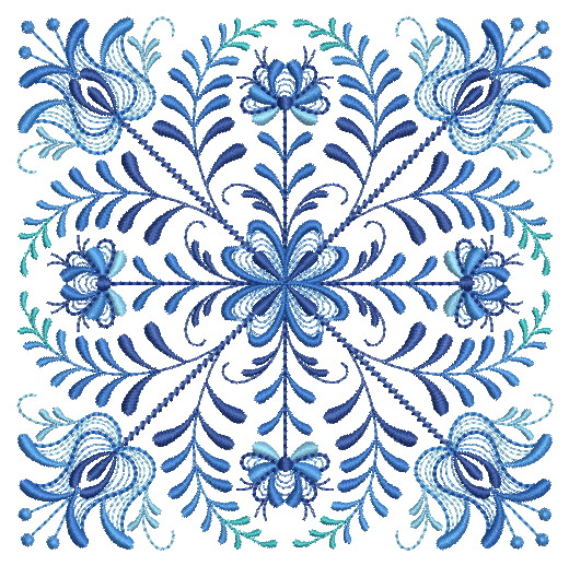 Delft Blue Quilt Block-10