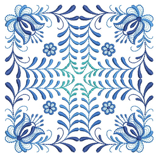 Delft Blue Quilt Block-11