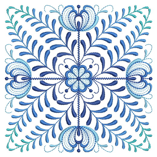 Delft Blue Quilt Block-12