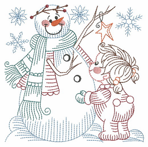 Vintage Snowman 8-8