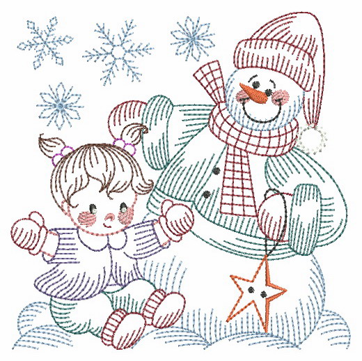 Vintage Snowman 8-9