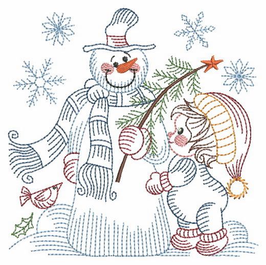 Vintage Snowman 8-10