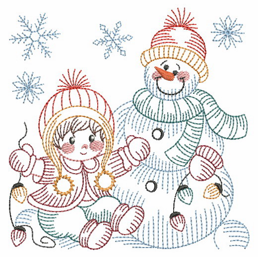 Vintage Snowman 8-11