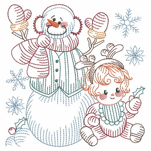 Vintage Snowman 8-12