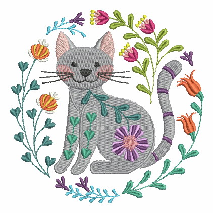 Folk Art Cats-3