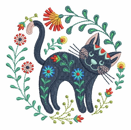 Folk Art Cats-4