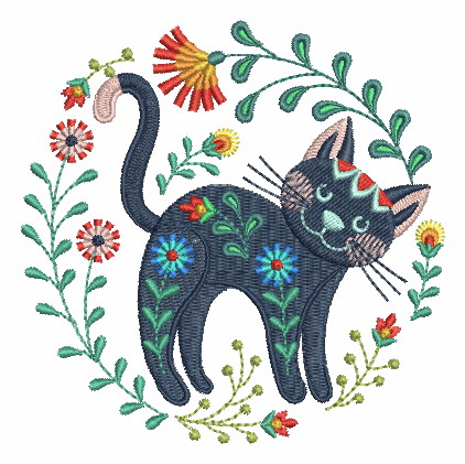 Folk Art Cats-4