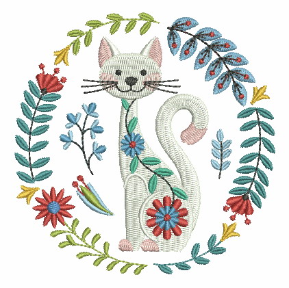 Folk Art Cats-5