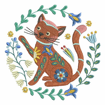 Folk Art Cats-6