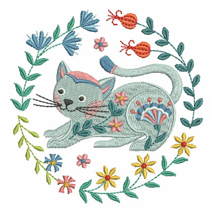 Folk Art Cats-9